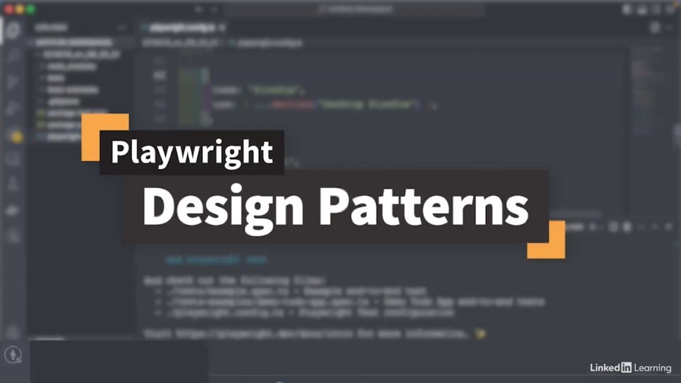 Playwright Design Patterns course cover